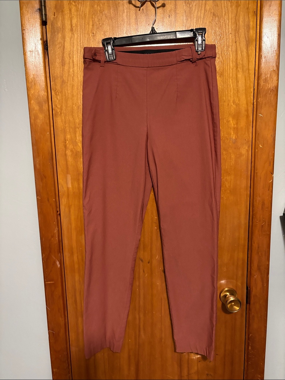 Women's Violets & Roses Mid Rise Slim Trousers Dusty Rose Size 10 Inseam 28
